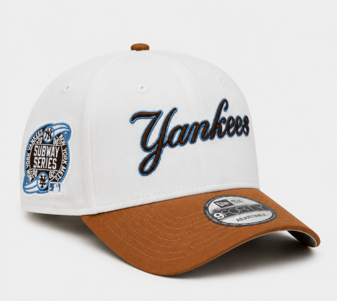 New York Yankees Subway Series Script White & Brown
